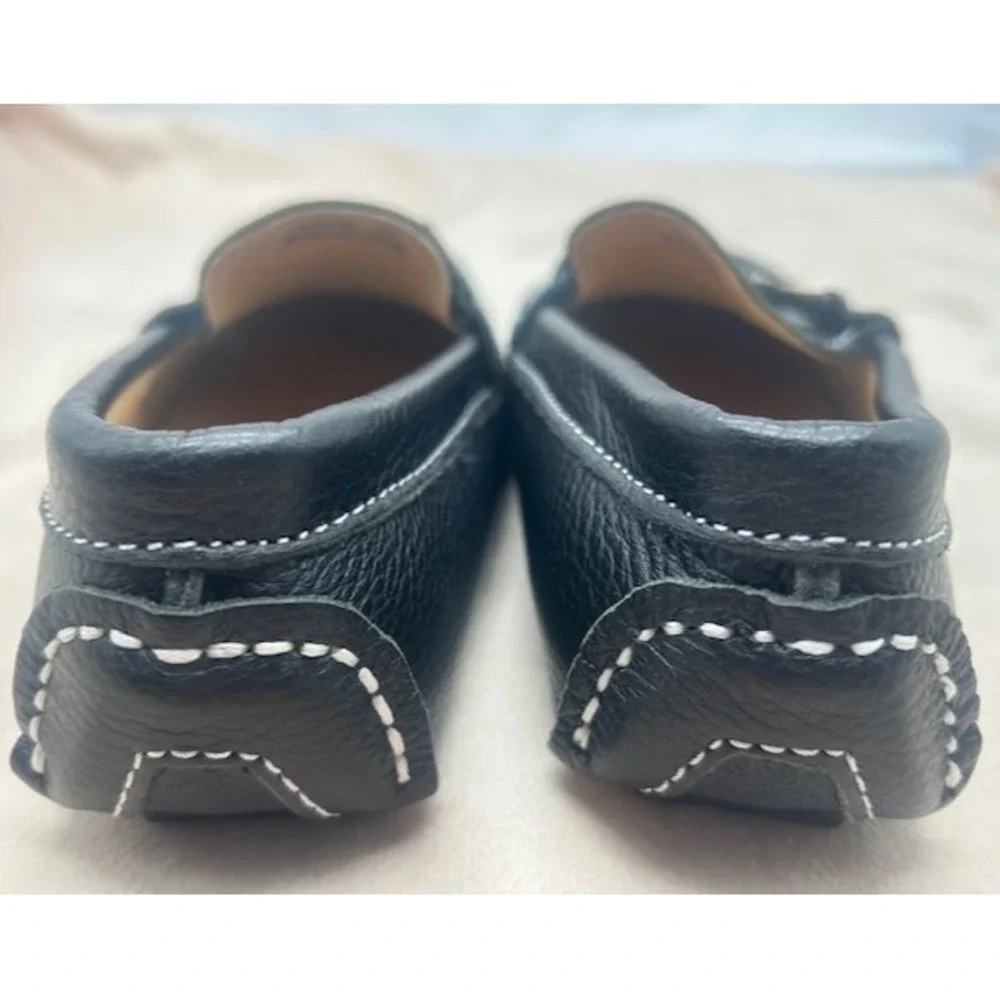 Skoex Boys Slip-On Loafers Black‎ Leather Horse Bit Buckle NEW - US 11.5 (EU 29)
